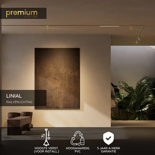 Lucide Premium LINIAL Ophangkabel - 1-fase Railsysteem / Railverlichting - Smart - 48V Track - Champagne - USP